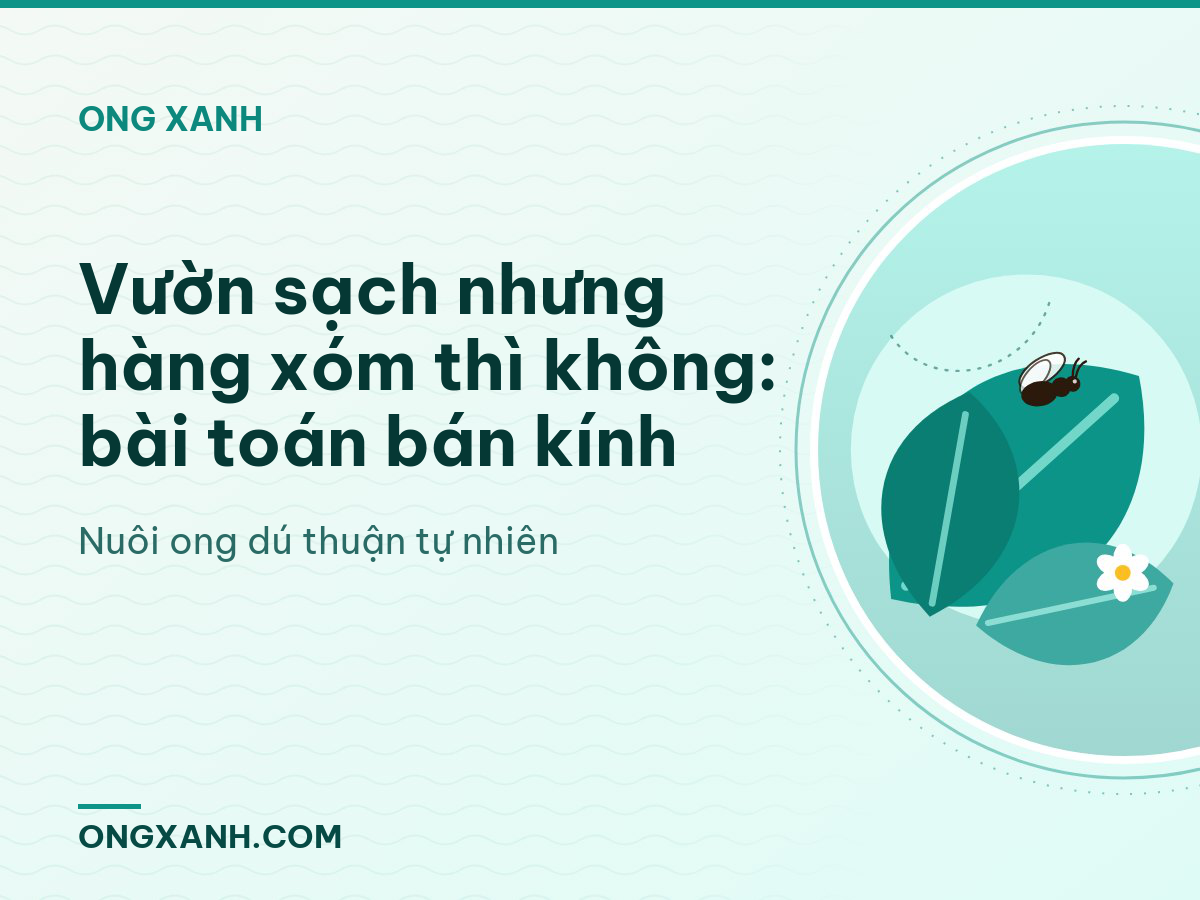 Vườn sạch nhưng hàng xóm thì không: bài toán bán kính