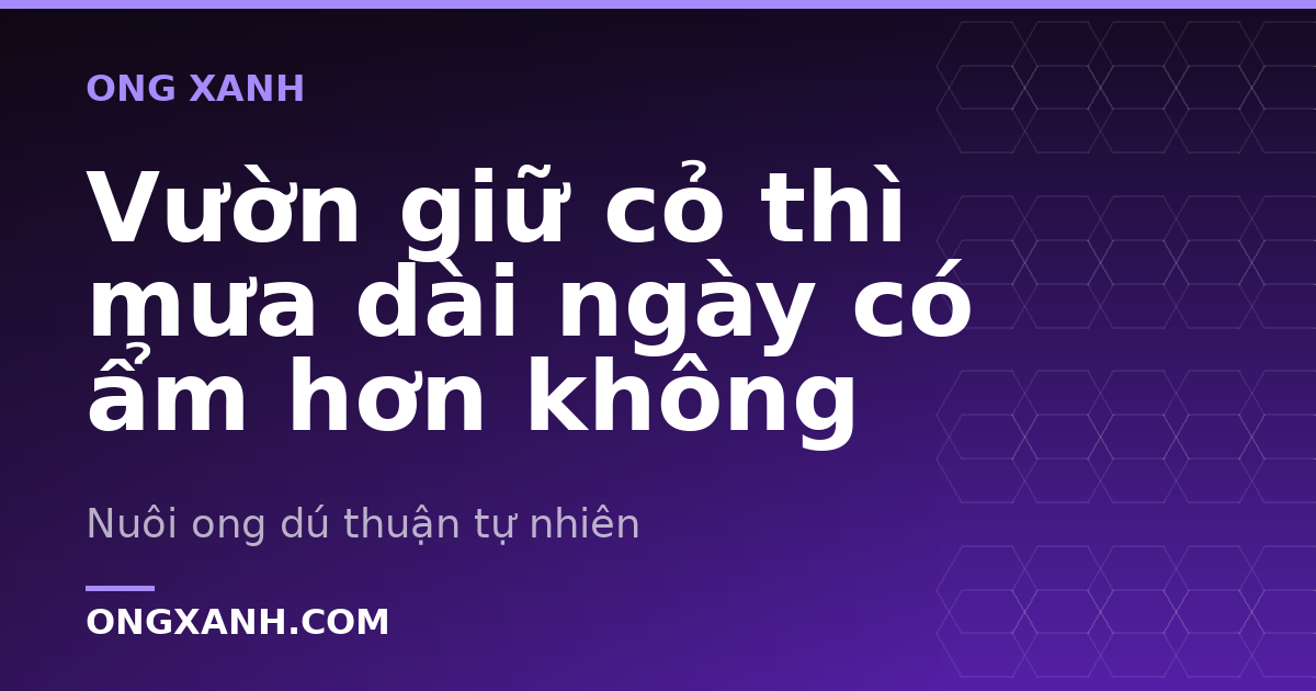 Vườn giữ cỏ thì mưa dài ngày có ẩm hơn không